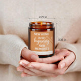 New Home Candle House Warming Gifts New House Essentials For Homeowner First Apartment Presents, Closing Gifts For Home Buyers, 8 Oz Lavender Soy Wax Candle