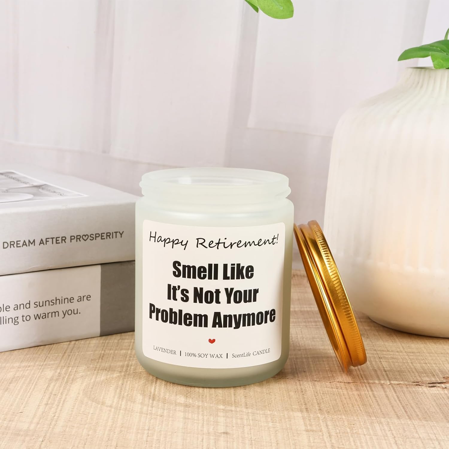 Retirement Gift For Woman Men, 9Oz Lavender Scented Aromatherapy Candle, Best 2025 Retired Gifts For Women Friends Coworker Teacher, Retirement Candle