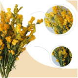 TEMPUS 10Pcs Artificial Flower Bulk Spring/Summer Flowers Wedding Party Vase Bouquet Floral Arrangement Home Decor Indoor Decor(Yellow)
