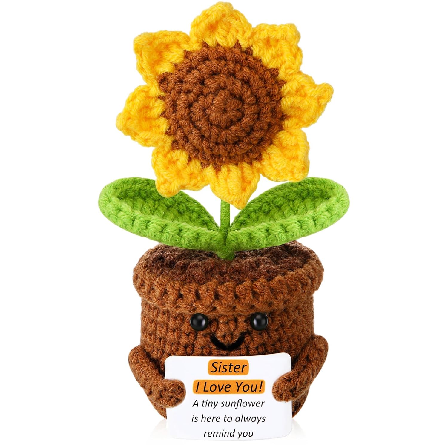Valentines Day Gifts For Her Sister Birthday Gifts From Sister Emotional Support Crochet Sunflower Gifts For Women Friends