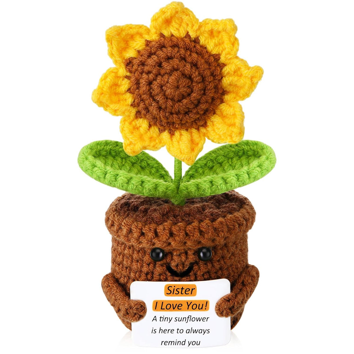 Valentines Day Gifts For Her Sister Birthday Gifts From Sister Emotional Support Crochet Sunflower Gifts For Women Friends