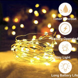 4 Pack Led Fairy Lights Battery Operated With Timer,3M 30 Led Firefly Lights Copper Wire Mini Twinkle String Lights,For