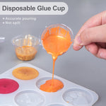 Epoxy Mixing Cups Kit,200Pcs, Plastic, 30Ml Disposable Measuring Cups,50 Wooden Stirring Sticks For Paint Mixing, Jewelry Making