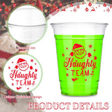 36 Pcs Christmas Party Cups Bulk 12 Oz Merry Christmas Disposable Clear Plastic Cups Naughty And Nice Printed Cup Party Supply For Beer Beverage Ice Cream Iced Coffee Snacks