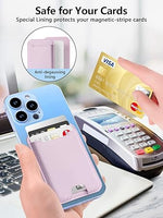 MagSafe Leather Wallet, Magnetic RFID Card Holder for iPhone 15/14/13/12, Pink