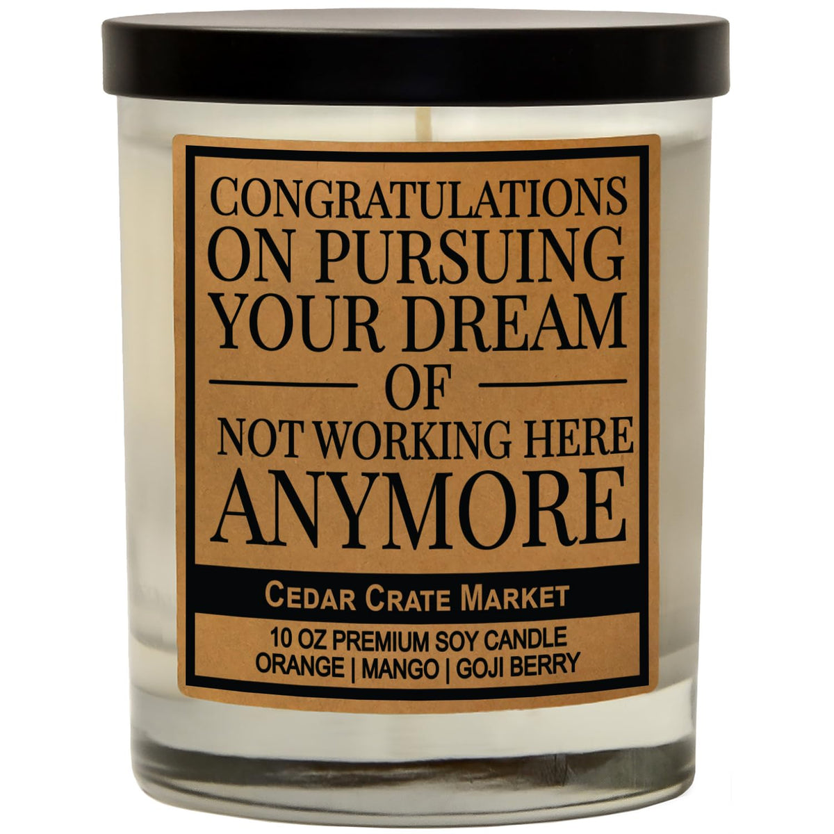 Funny Going Away Gifts For Coworkers, Boss, Women Men - Presents For Best Friend, New Job, Leaving, Retirement, Administrative Assistant, Promotion, Scented Birthday Candle, Soy Wax, Made In The Usa