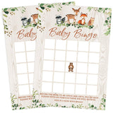 Woodland Baby Shower Game - Baby Bingo, Set Of 50