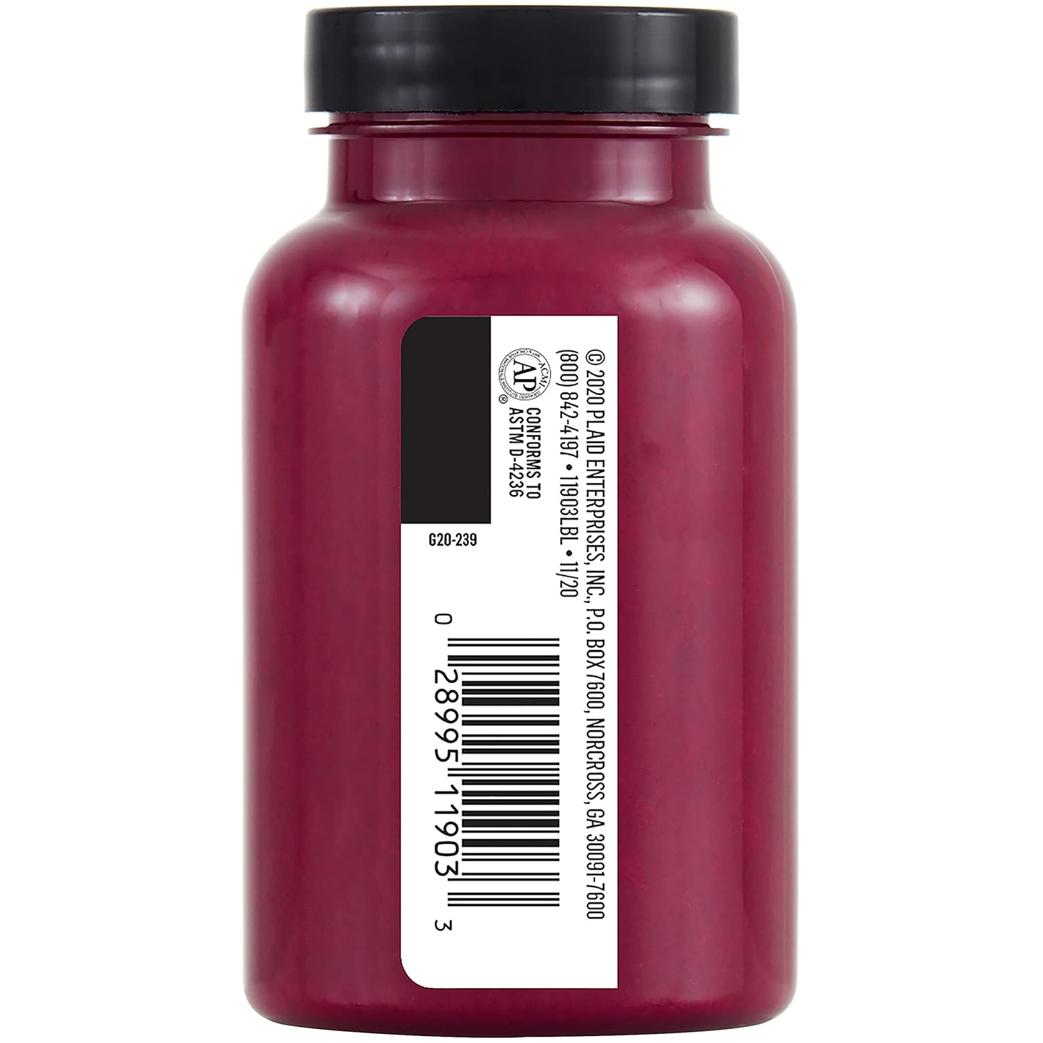 FolkArt, Cranberry Cocktail One Assorted 8 fl oz / 236 ml Brilliant Gloss Acrylic Paint for Easy to Apply DIY Crafts, Art Supplies with A Glossy Finish, 11903