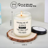 Gifts For Mom From Son, Christmas Mom Gifts From Son, Funny Mother Gift For Christmas Moms Gift Ideas, Unique Mother Present Lavender Soy Candles