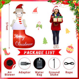 5Ft Christmas Inflatables Goat Outdoor Decoration Inflatables Goat In Xmas Stocking Lighted Blow Up Lamb Climbing Out Fr