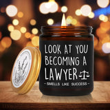 Lawyer Graduation Candle Gifts For Women Men, Look At You Becoming A Lawyer Funny Candle, Cool Passing The Bar Exam Candles Gift For Law Student, Birthday Christmas Candle Gift Ideas For Attorney-96
