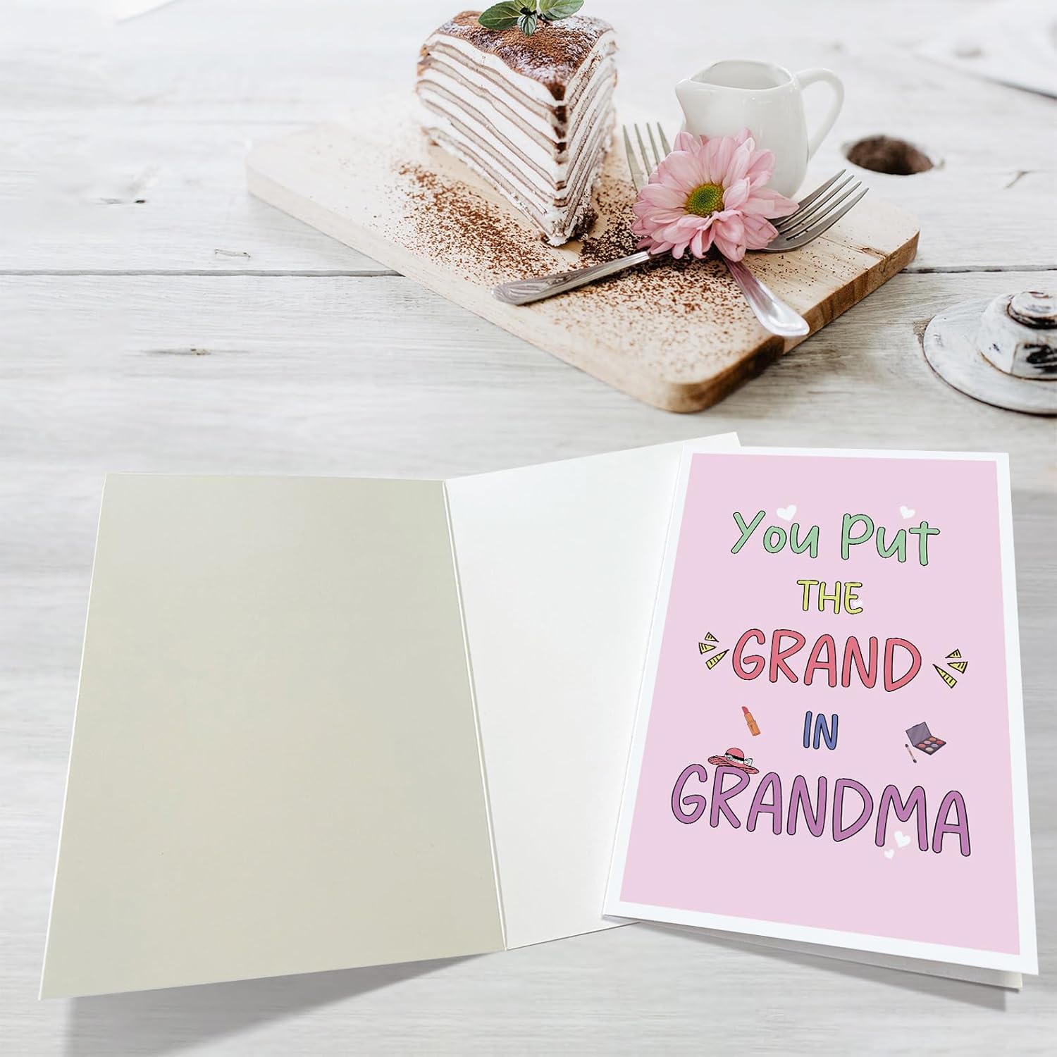 Funny Birthday Card For Grandma, Humorous Grandmother Birthday Card From Grandchild, You Put The Grand In Grandma