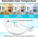 2 Pack 12 Inch LED Ceiling Lights 3200LM Adjustable Brushed Nickel Flush Mount Fixtures