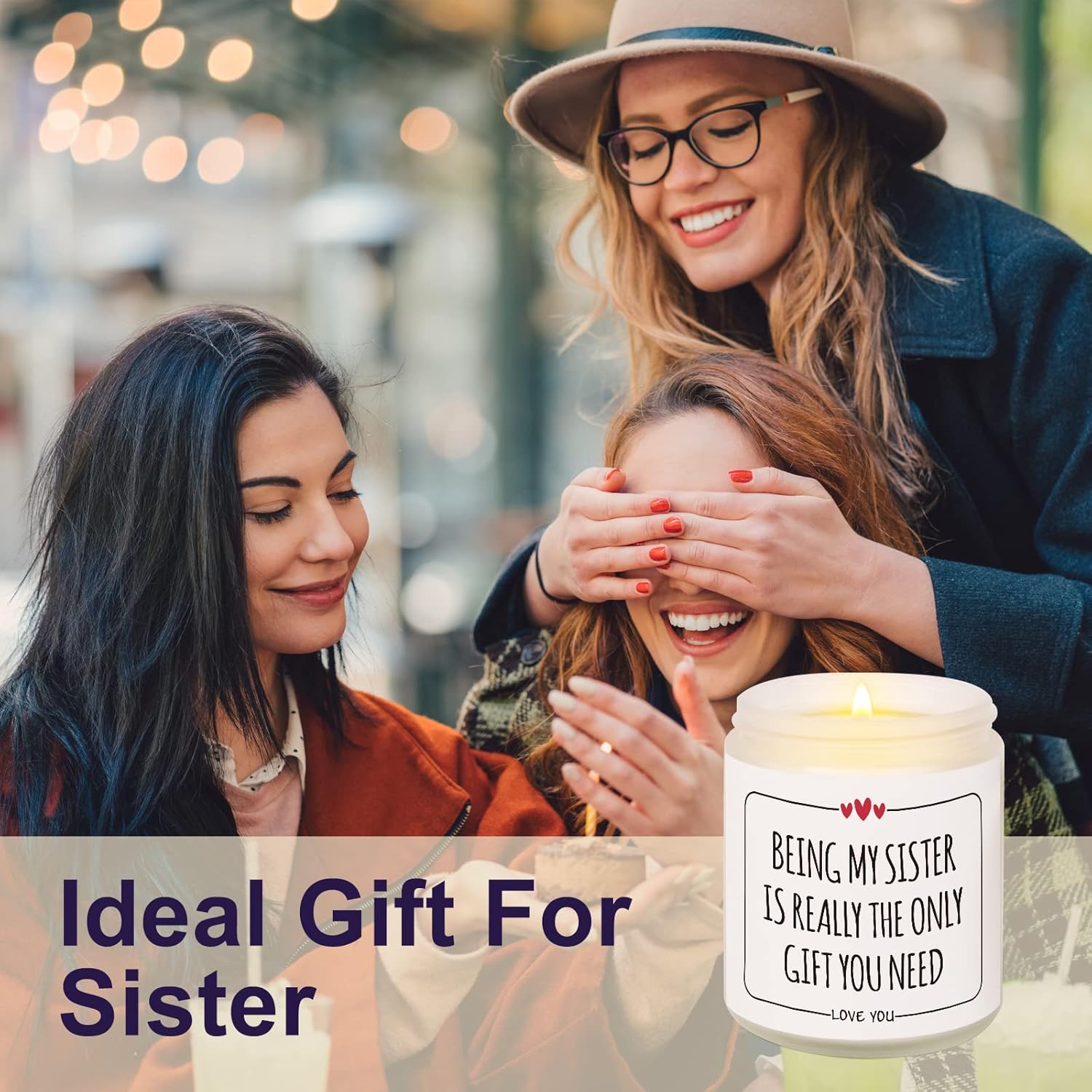 Sister Gifts, Funny Sister Candle, Gift For Sister Birthday, Christmas, Sisters Gifts From Sister Brother, Soy Wax Scented Candles