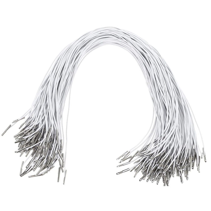 100Pcs Elastic Barbed Cord Stretch Round String With Silver Dual Metal Barbs F