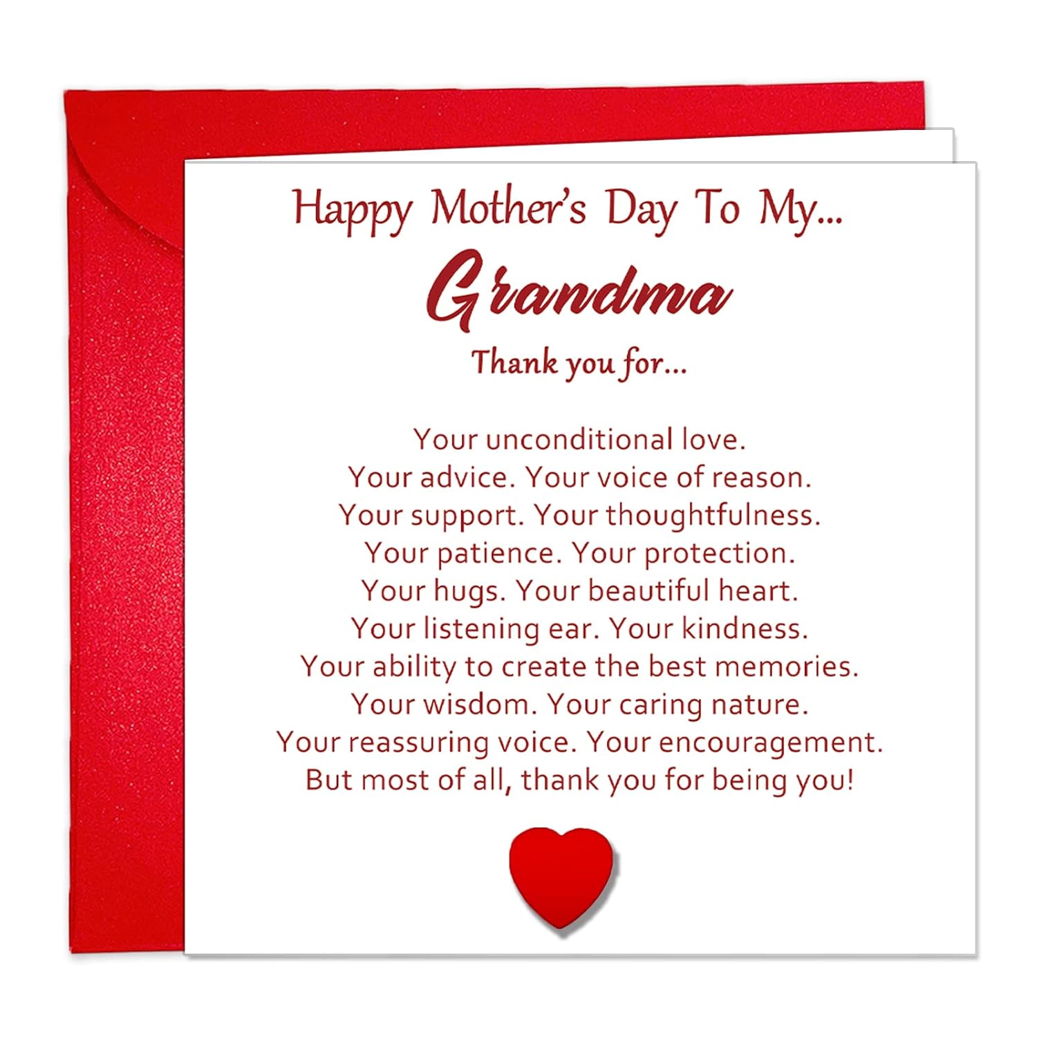 Happy Mother’S Day Card For Grandma, Special Mother’S Day Card To Grandmother, Mother’S Day Gift From Grandson Granddaughter