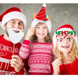 Christmas Photo Booth Props 36Pcs (Upgraded Version) - Party Supplies For July And Merry Celebrations, Red And Green Pose Sign Decorations For Kids And Adults