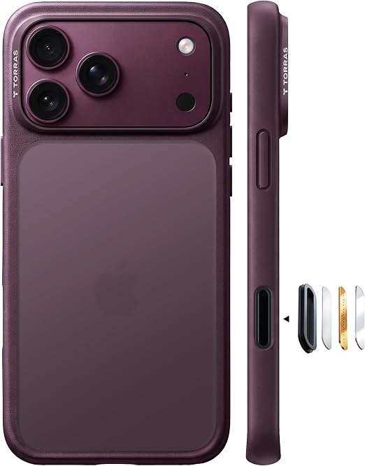 Shockproof Burgundy Purple Case for iPhone 18 Pro 2026 Upgraded Edition Protective Cover