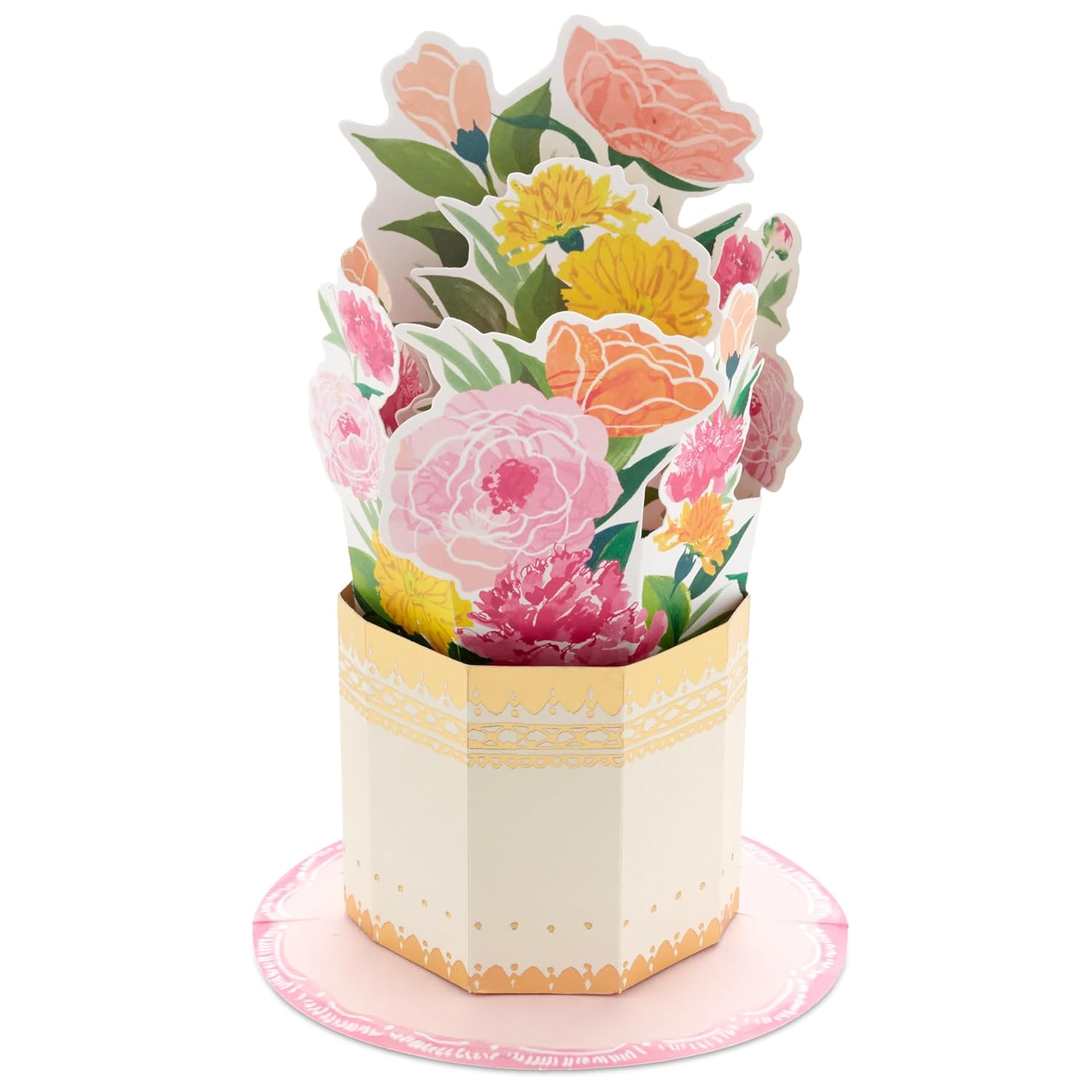 Hallmark Paper Wonder Mother's Day Pop Up Card (Bouquet, Gold Vase)