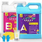 Epoxy Resin Kit 1Gallon, Clear Crystal Resina Epoxica Food Safe, Casting Resin For Art Craft, Jewelry Making, Diy