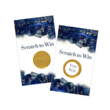 Blue Watercolor Bridal Shower Games - 30 Pack - Scratch Off Raffle Cards - Fun Wedding Shower Game & Engagement Party Ideas - Modern Gold Floral Theme