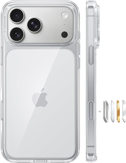 Diamond Clear Case for iPhone 18 Pro 2026 Upgraded Anti Yellowing Protective Cover