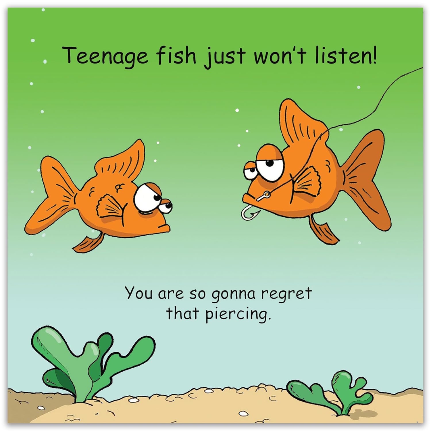 Funny Card Fish - Funny Card Birthday – Blank Card - Humorous Birthday Cards - Funny Birthday Card Women – Funny Birthday Card Men – Funny Card Teenager – Mothers Day Card – Fathers Day Card