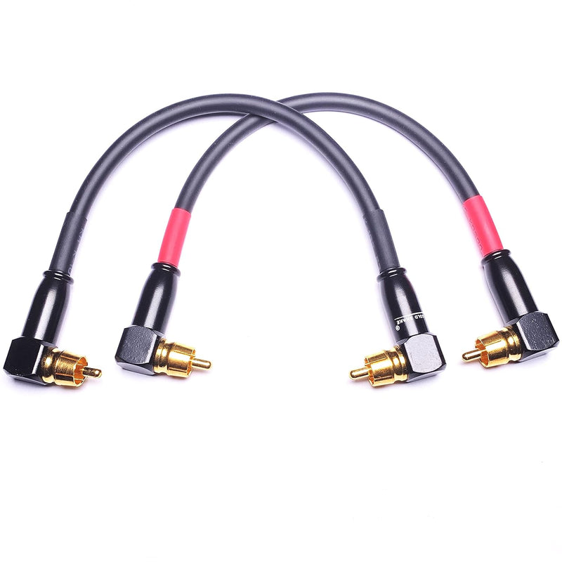 Cess-137-1F Right Angle Rca Preamp Jumpers Male To Male Patch Cable, 2 Pack (1