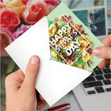 St. Patrick'S Day Greeting Card With 5 X 7 Inch Envelope (1 Card) Flowers For St. Pat'S C3532Spg