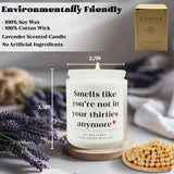 Unique 40Th Birthday Gifts, Handmade Lavender Scented Candle With A Touch Of Humor Perfect For Women Men Moms Dads Friends And Spouses 7Oz