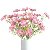 8Pcs Silk Cosmos Artificial Flowers Pink Fake Cosmos Flower 25.6" Fake Wildflowers Faux Clematis Flowers For Wedding Bride Floral Arrangement Home Kitchen Garden Decor(Pink)