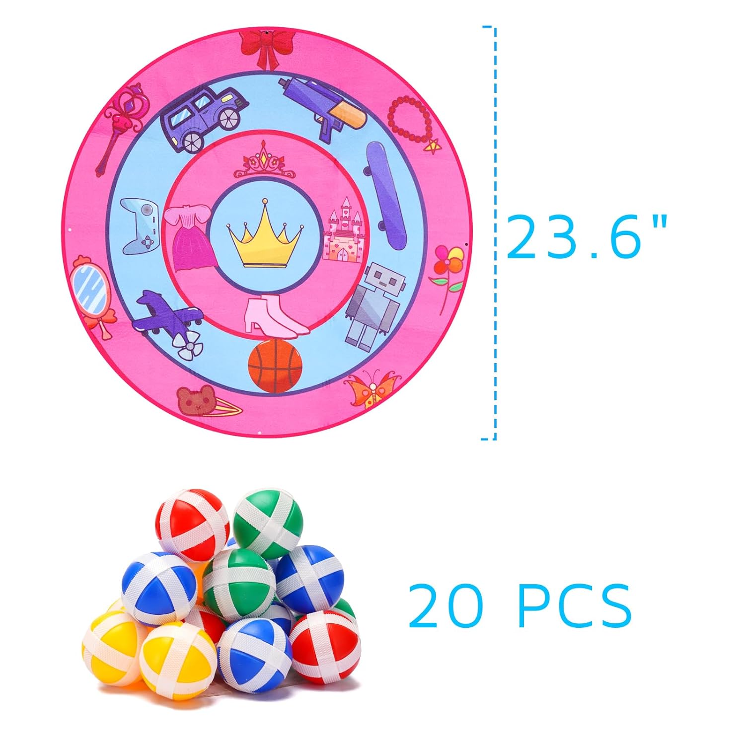 Baby Gender Reveal Voting Games Boy or Girl Baby Shower Games Decorations Kit He or She Dart Board Games with Voting Sticky Balls (20 Balls)