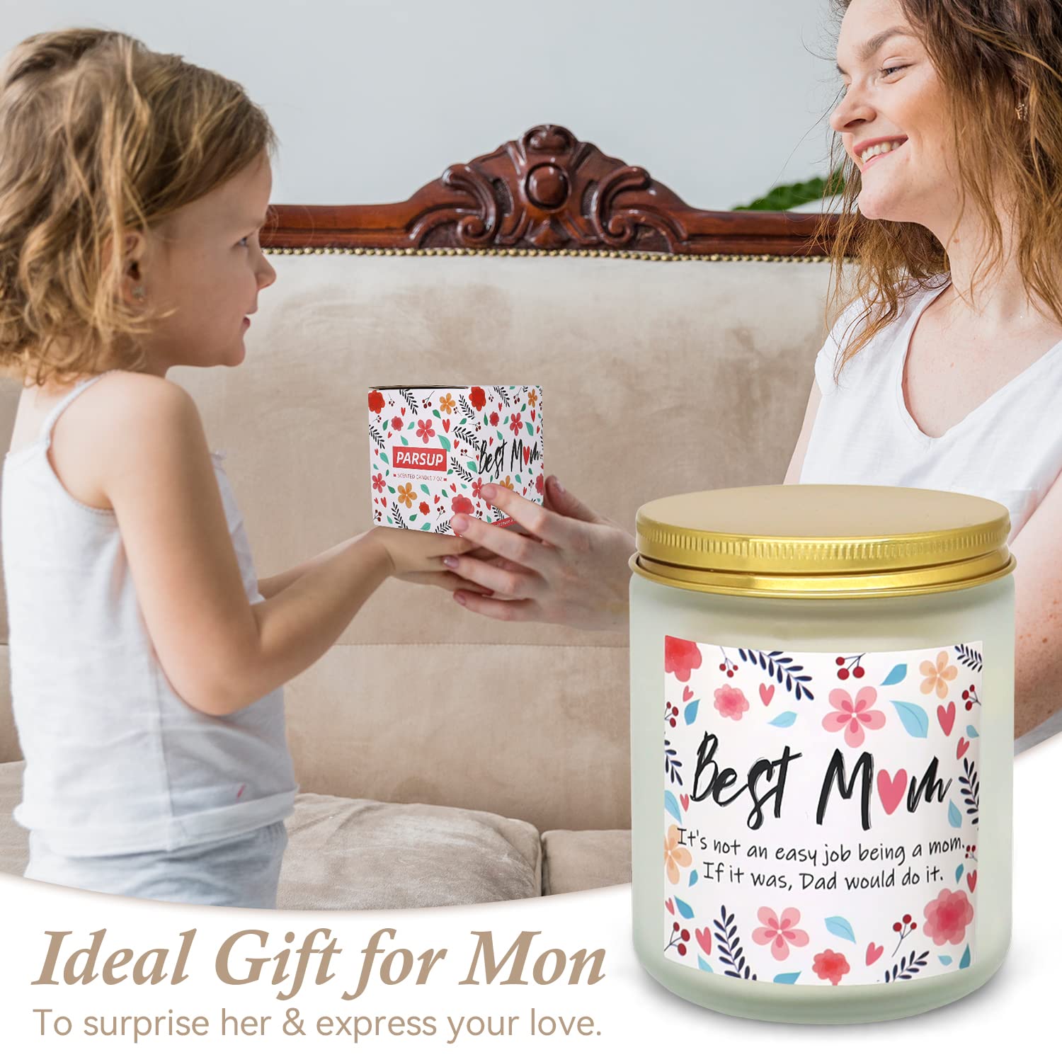Vanilla Scented Soy Wax Candle - 7 Oz - Mother'S Day Gift - Cream Can Candle