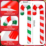 2 Pcs 54 Inch Inflatable Christmas Decorations Blow Up Candy Cane Ornaments, Jumbo Candy Christmas Inflatables For Xmas