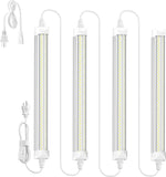 4 Pack LED Shop Lights 25W 3750LM 6500K Plug and Play Linkable T8 Tube Fixtures for Garage Workshop