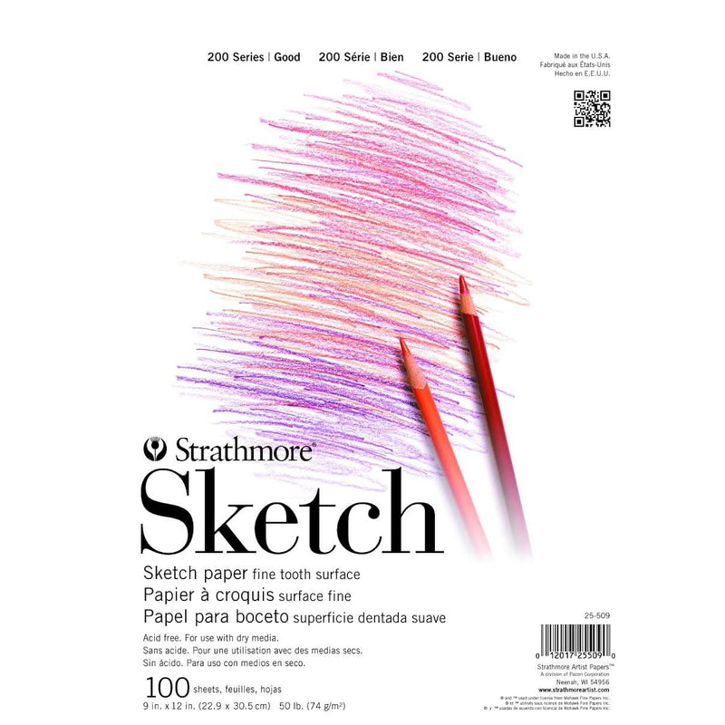 200 Series Sketch Pad, 5.5X8.5 Inch, 100 Sheets, Side Wire - Artist Sketchbook