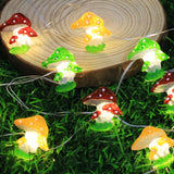 Mushroom Fairy Lights 30 Led Copper String Lights With Remote Control & Battery Operated 3 Colors Cute Mushroom Novelty