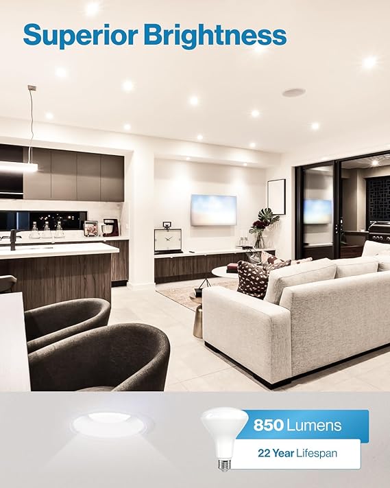 BR30 LED Light Bulbs 16 Pack Dimmable Recessed Can Flood Lights 850LM 65W Equivalent Soft White