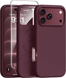 Burgundy Phone Case For Apple iPhone 18 Pro and iPhone 17 Pro Slim Protective Cover