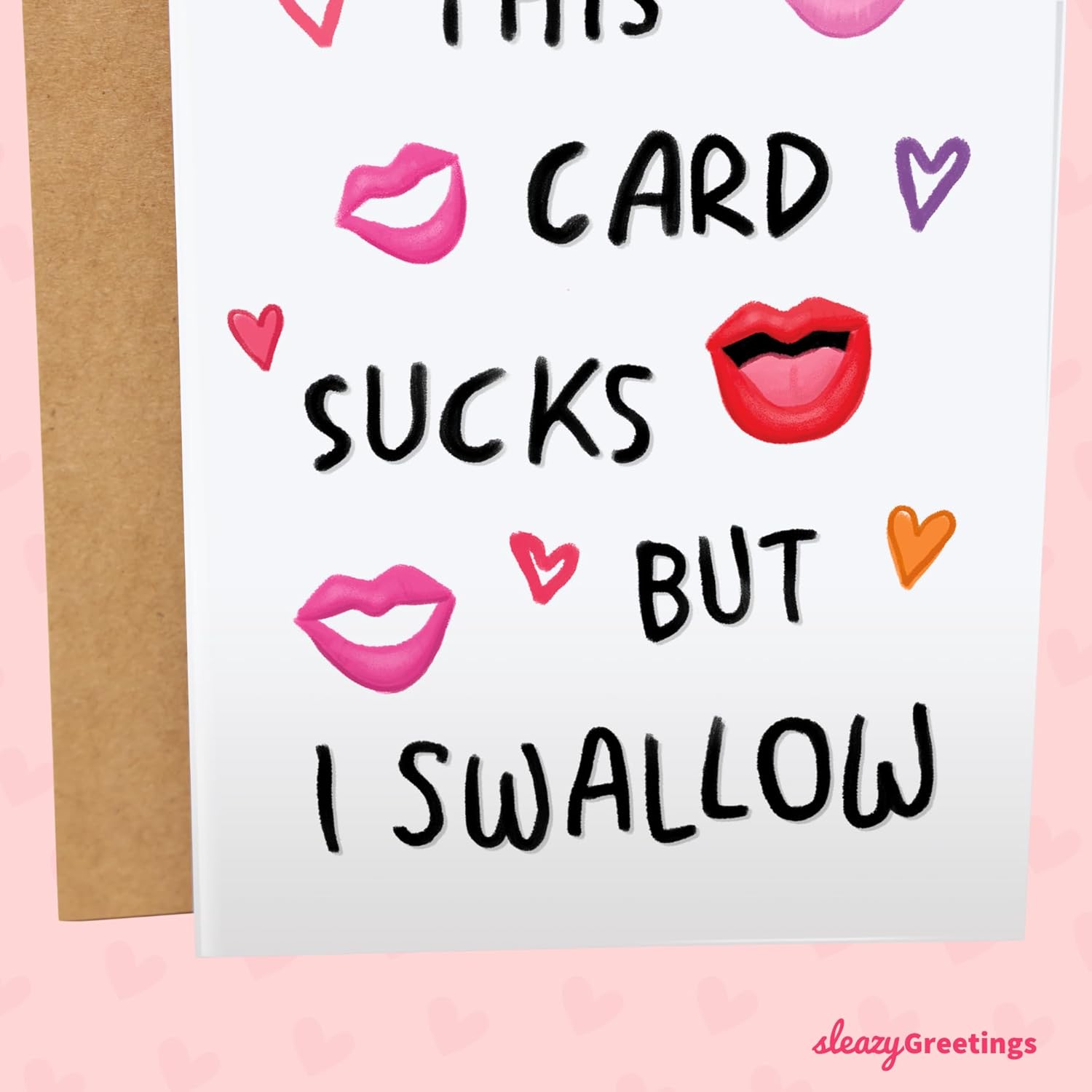 Funny Valentines Day Card For Him Her - Naughty Card - Hilarious Anniversary Card For Husband - Inappropriate Valentine'S Day Card For Men Women - This Card Sucks Birthday Card