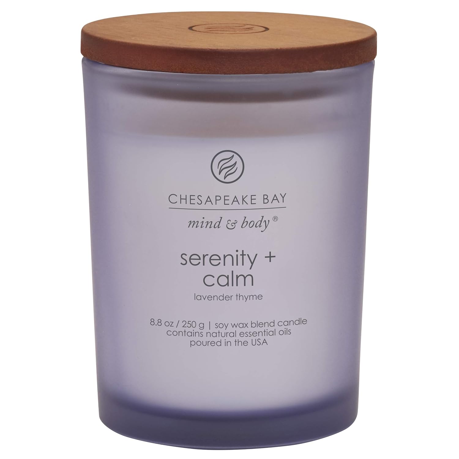 Chesapeake Bay Candle Scented Candles, Serenity + Calm (Lavender Thyme) & Peace + Tranquility (Cashmere Jasmine), Medium (2-Pack)