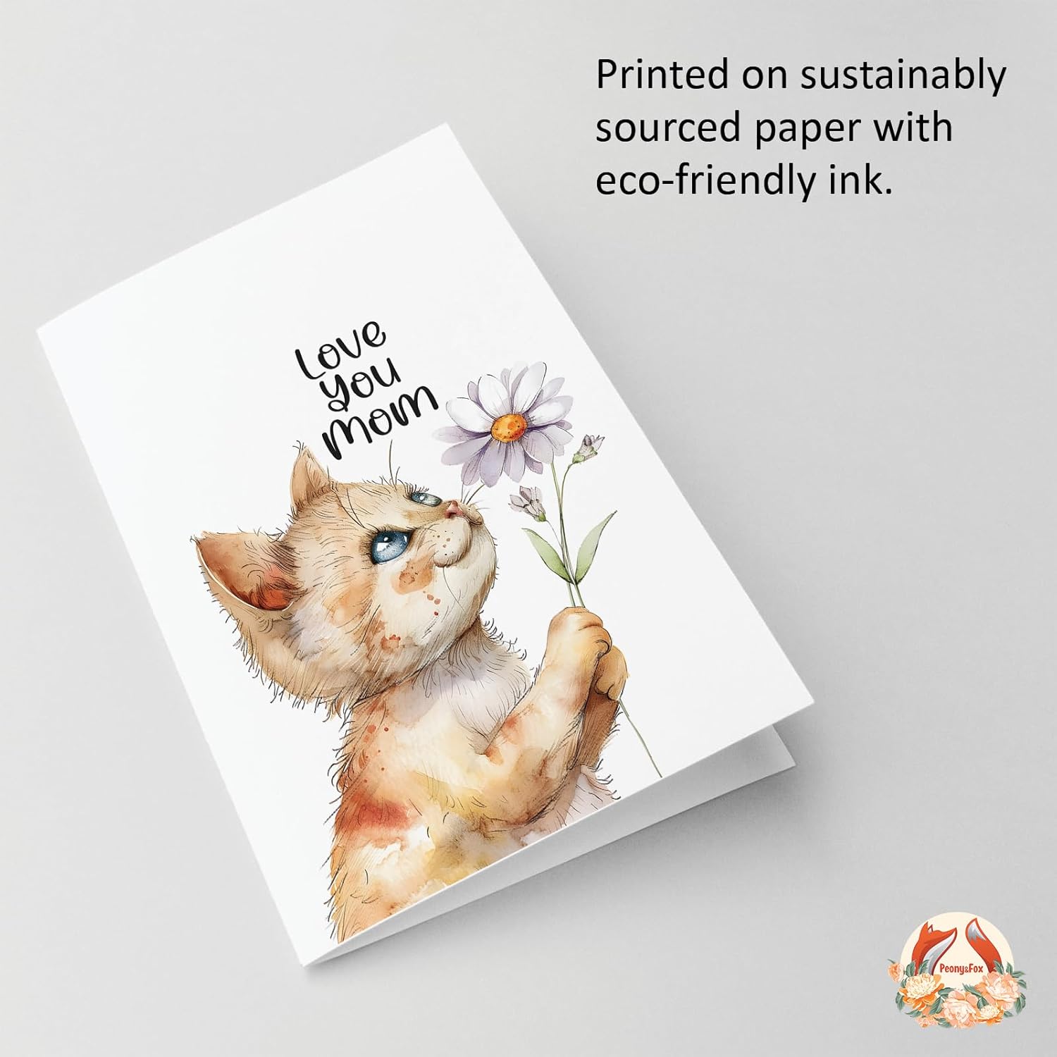 Love You Mom Happy Mother'S Day Birthday Card Gift For Mother Mom Mama Mommy Her - Size 4.7"X6.3" Blank Inside With Kraft Envelope