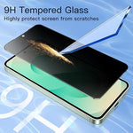 2-Pack Privacy Screen Protector for Samsung S25 Plus 5G, Anti-Spy, Tempered Glass, Fingerprint ID