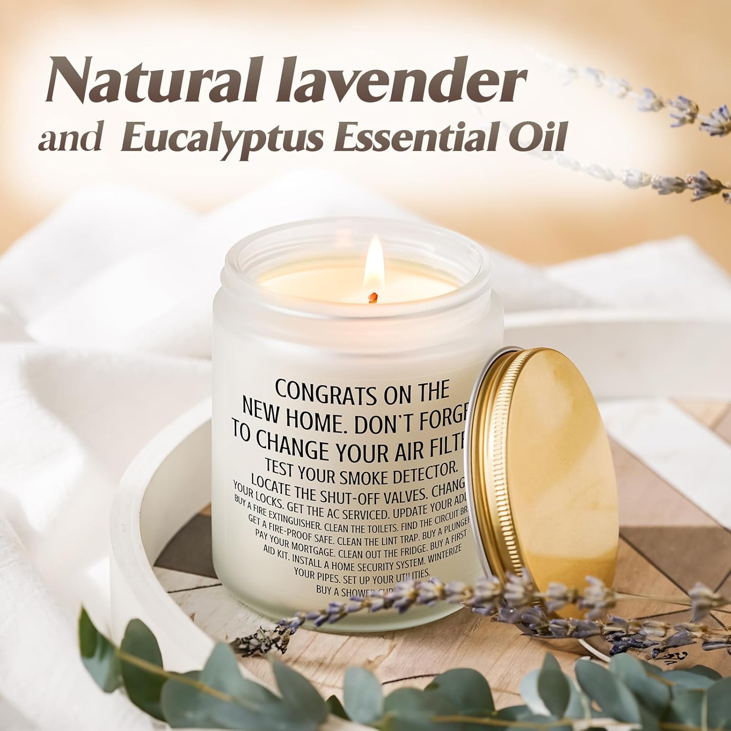 Housewarming Gifts New Home, House Warming Candle For New House, Apartment, First Home, Congrats New Home Candle Gift For New Homeowner, First Time Homebuyer, Neighbor, Friend, Woman Or Man