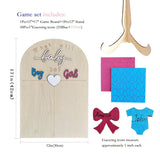 Wooden Baby Gender Reveal Voting Board With Stand, Gender Guessing Game Board,Girl Or Boy Voting Stickers Guessing Gender Reveal Game Idea Board Cast Your Vote Sign,Baby Shower Gender Reveal Ideas