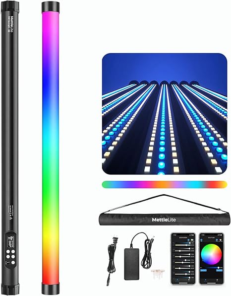 TLX2 RGB Tube Light 2FT Full Color Portable LED Video Light with App DMX Control