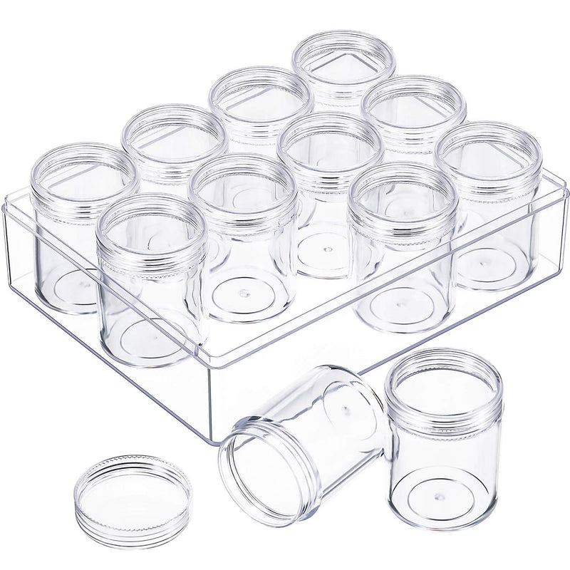 Clear Bead Organizer Bead Storage Containers Set With 12 Boxes, 1.9 X 1.5 Inch