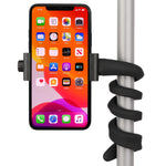 Portable Flexible Phone Holder Stand for Treadmill, Bike, Bed, Desk - Black