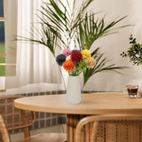 uxcell 12 Pcs Artificial Chrysanthemums Fake Flowers, Faux Silk Artificial Flowers for Outdoors Indoor Wedding Table Centerpiece Home Decor, Orange