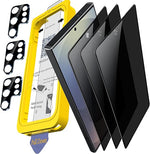 3-Pack Privacy Screen Protector & 3 Camera Lens Protectors for Samsung S25 Ultra, Case Friendly